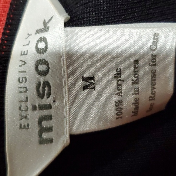 Misook flared black rust red blazer knit lightweight - Picture 6 of 7